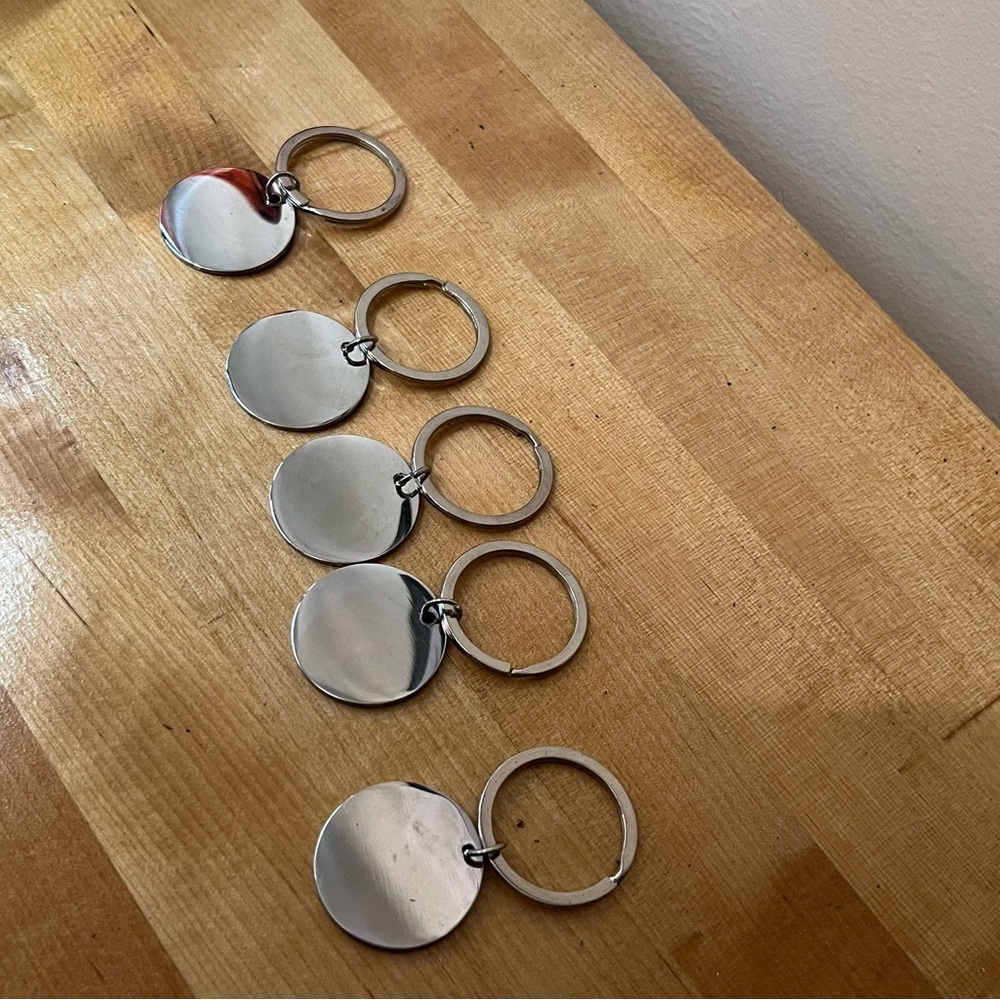 Metal Keychain Bag Charm lot of 5 Appreciation Gift Thank You - Picture 5 of 11